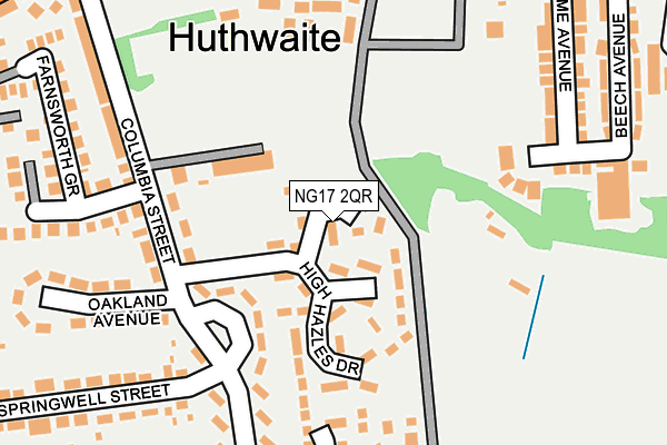 NG17 2QR map - OS OpenMap – Local (Ordnance Survey) NG17 2QR map - OS OpenMap – Local (Ordnance Survey)
