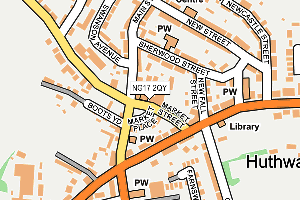 NG17 2QY map - OS OpenMap – Local (Ordnance Survey)
