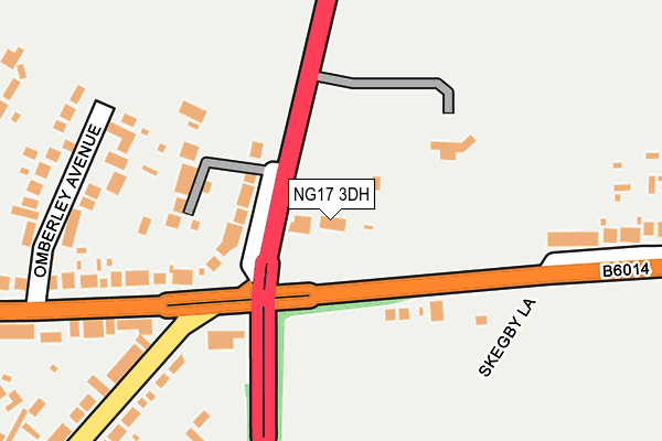 NG17 3DH map - OS OpenMap – Local (Ordnance Survey) NG17 3DH map - OS OpenMap – Local (Ordnance Survey)