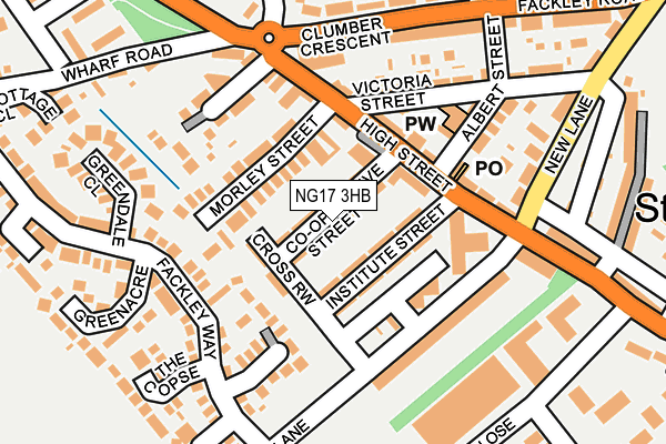 NG17 3HB map - OS OpenMap – Local (Ordnance Survey) NG17 3HB map - OS OpenMap – Local (Ordnance Survey)