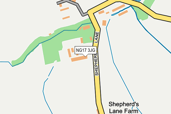 NG17 3JG map - OS OpenMap – Local (Ordnance Survey) NG17 3JG map - OS OpenMap – Local (Ordnance Survey)