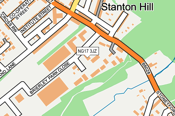 NG17 3JZ map - OS OpenMap – Local (Ordnance Survey) NG17 3JZ map - OS OpenMap – Local (Ordnance Survey)