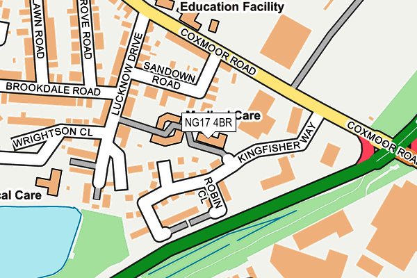 NG17 4BR map - OS OpenMap – Local (Ordnance Survey) NG17 4BR map - OS OpenMap – Local (Ordnance Survey)