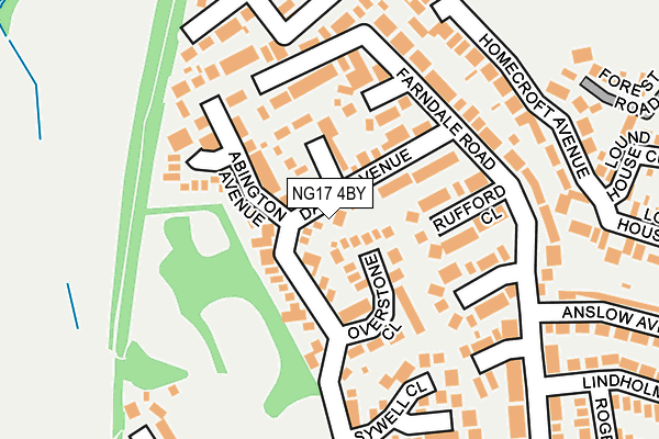 NG17 4BY map - OS OpenMap – Local (Ordnance Survey) NG17 4BY map - OS OpenMap – Local (Ordnance Survey)