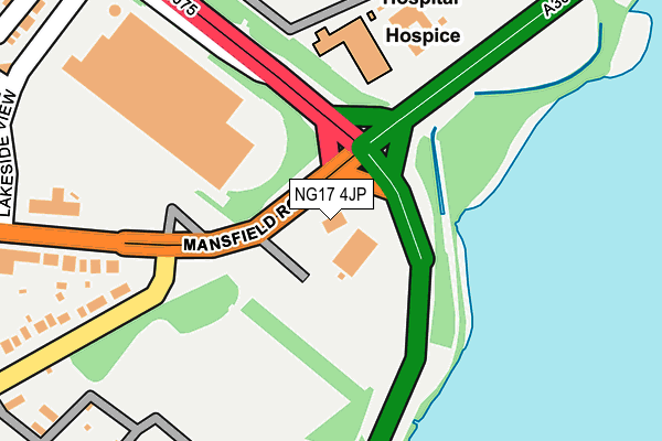 NG17 4JP map - OS OpenMap – Local (Ordnance Survey) NG17 4JP map - OS OpenMap – Local (Ordnance Survey)