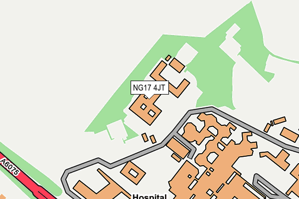 NG17 4JT map - OS OpenMap – Local (Ordnance Survey) NG17 4JT map - OS OpenMap – Local (Ordnance Survey)
