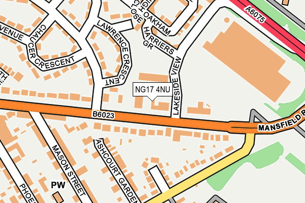 NG17 4NU map - OS OpenMap – Local (Ordnance Survey) NG17 4NU map - OS OpenMap – Local (Ordnance Survey)