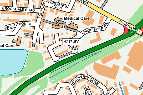 NG17 4PS map - OS OpenMap – Local (Ordnance Survey) NG17 4PS map - OS OpenMap – Local (Ordnance Survey)