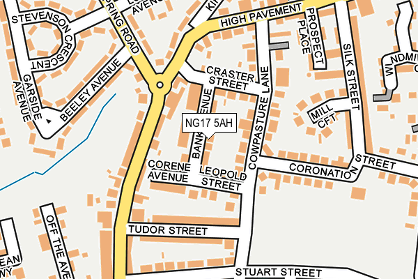 NG17 5AH map - OS OpenMap – Local (Ordnance Survey) NG17 5AH map - OS OpenMap – Local (Ordnance Survey)
