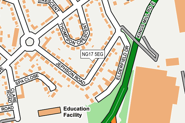 NG17 5EG map - OS OpenMap – Local (Ordnance Survey) NG17 5EG map - OS OpenMap – Local (Ordnance Survey)