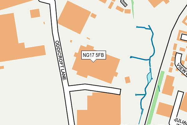 NG17 5FB map - OS OpenMap – Local (Ordnance Survey) NG17 5FB map - OS OpenMap – Local (Ordnance Survey)