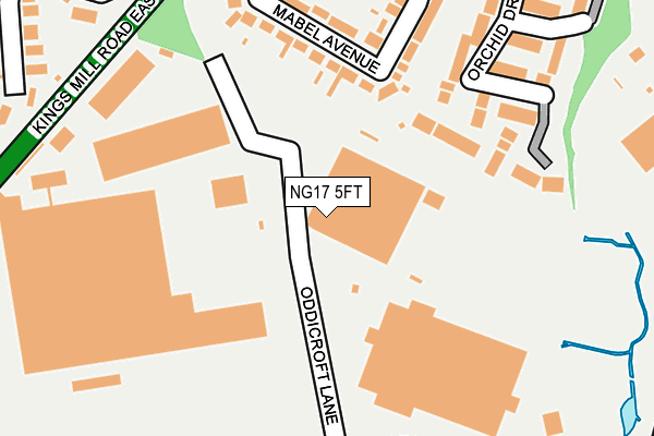 NG17 5FT map - OS OpenMap – Local (Ordnance Survey) NG17 5FT map - OS OpenMap – Local (Ordnance Survey)
