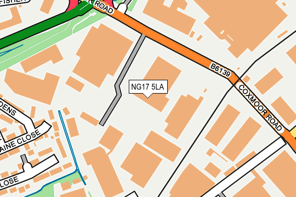 NG17 5LA map - OS OpenMap – Local (Ordnance Survey) NG17 5LA map - OS OpenMap – Local (Ordnance Survey)