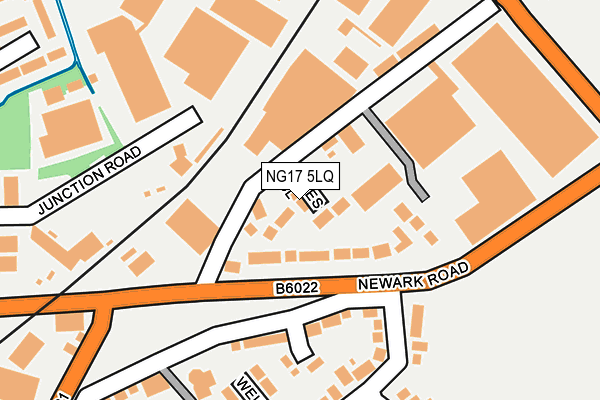 NG17 5LQ map - OS OpenMap – Local (Ordnance Survey) NG17 5LQ map - OS OpenMap – Local (Ordnance Survey)