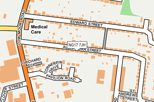NG17 7JH map - OS OpenMap – Local (Ordnance Survey) NG17 7JH map - OS OpenMap – Local (Ordnance Survey)