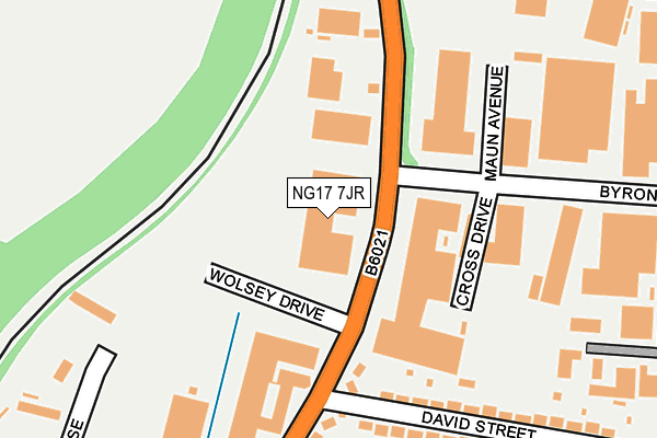 NG17 7JR map - OS OpenMap – Local (Ordnance Survey) NG17 7JR map - OS OpenMap – Local (Ordnance Survey)