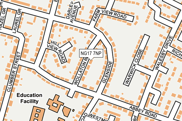 NG17 7NP map - OS OpenMap – Local (Ordnance Survey) NG17 7NP map - OS OpenMap – Local (Ordnance Survey)