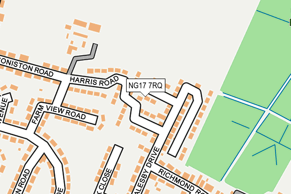 NG17 7RQ map - OS OpenMap – Local (Ordnance Survey) NG17 7RQ map - OS OpenMap – Local (Ordnance Survey)