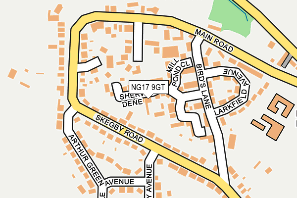 NG17 9GT map - OS OpenMap – Local (Ordnance Survey) NG17 9GT map - OS OpenMap – Local (Ordnance Survey)