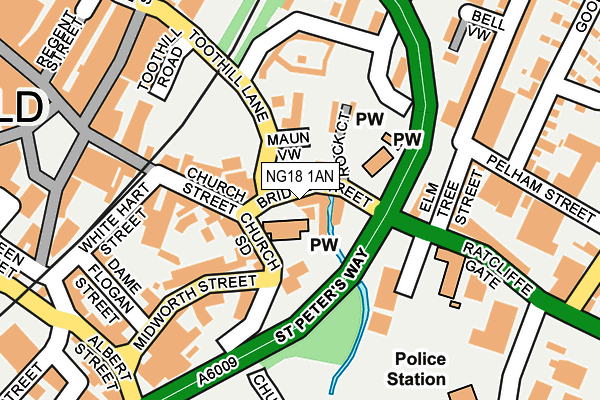 NG18 1AN map - OS OpenMap – Local (Ordnance Survey) NG18 1AN map - OS OpenMap – Local (Ordnance Survey)
