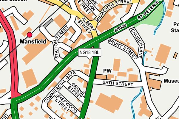 NG18 1BL map - OS OpenMap – Local (Ordnance Survey) NG18 1BL map - OS OpenMap – Local (Ordnance Survey)