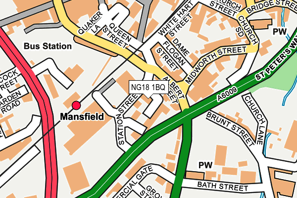 NG18 1BQ map - OS OpenMap – Local (Ordnance Survey) NG18 1BQ map - OS OpenMap – Local (Ordnance Survey)