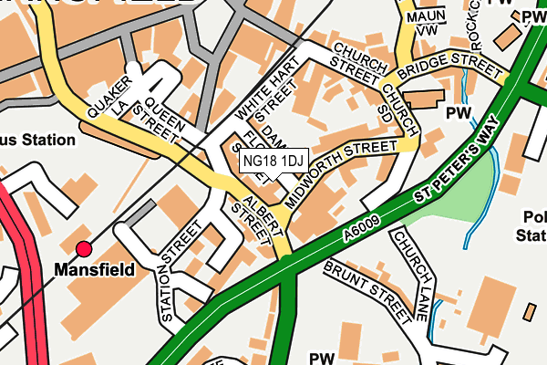 NG18 1DJ map - OS OpenMap – Local (Ordnance Survey) NG18 1DJ map - OS OpenMap – Local (Ordnance Survey)