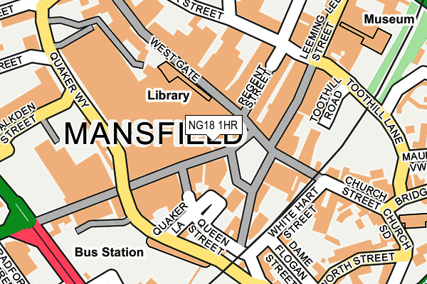 NG18 1HR map - OS OpenMap – Local (Ordnance Survey) NG18 1HR map - OS OpenMap – Local (Ordnance Survey)