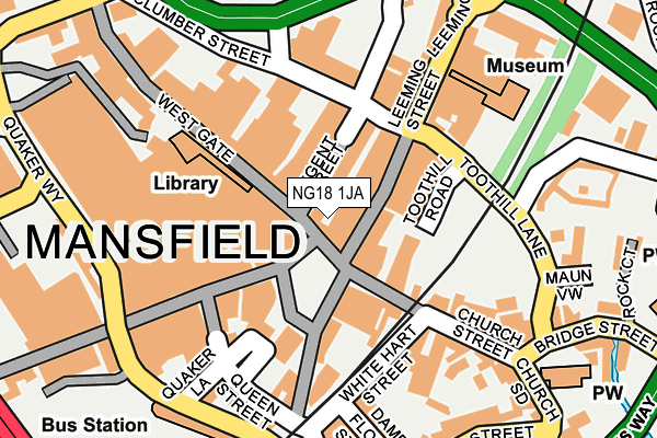 NG18 1JA map - OS OpenMap – Local (Ordnance Survey) NG18 1JA map - OS OpenMap – Local (Ordnance Survey)