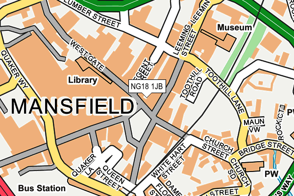 NG18 1JB map - OS OpenMap – Local (Ordnance Survey) NG18 1JB map - OS OpenMap – Local (Ordnance Survey)