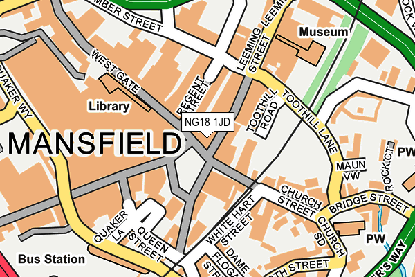 NG18 1JD map - OS OpenMap – Local (Ordnance Survey) NG18 1JD map - OS OpenMap – Local (Ordnance Survey)