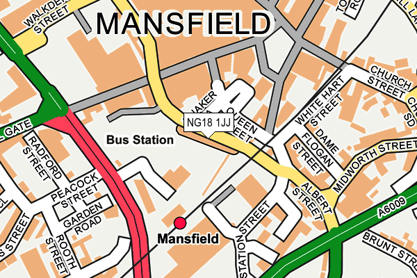 NG18 1JJ map - OS OpenMap – Local (Ordnance Survey) NG18 1JJ map - OS OpenMap – Local (Ordnance Survey)