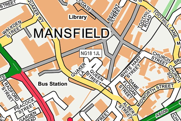 NG18 1JL map - OS OpenMap – Local (Ordnance Survey) NG18 1JL map - OS OpenMap – Local (Ordnance Survey)