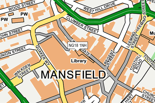 NG18 1NH map - OS OpenMap – Local (Ordnance Survey) NG18 1NH map - OS OpenMap – Local (Ordnance Survey)