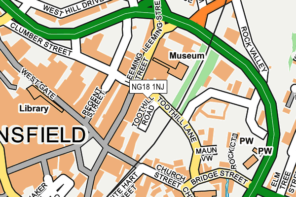 NG18 1NJ map - OS OpenMap – Local (Ordnance Survey) NG18 1NJ map - OS OpenMap – Local (Ordnance Survey)