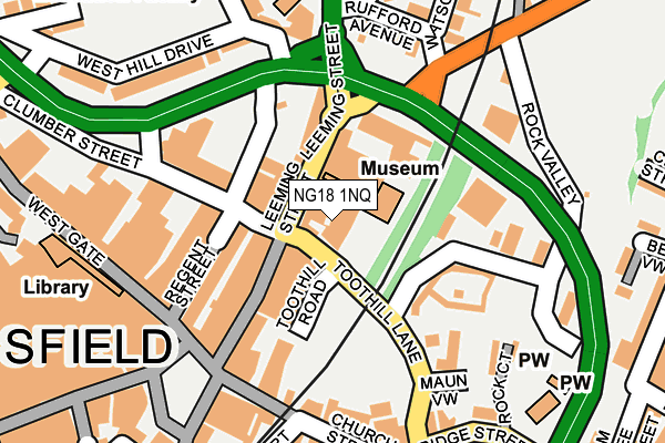 NG18 1NQ map - OS OpenMap – Local (Ordnance Survey) NG18 1NQ map - OS OpenMap – Local (Ordnance Survey)