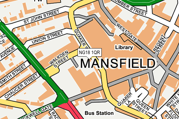 NG18 1QR map - OS OpenMap – Local (Ordnance Survey) NG18 1QR map - OS OpenMap – Local (Ordnance Survey)