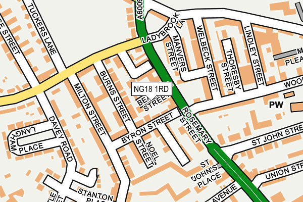 NG18 1RD map - OS OpenMap – Local (Ordnance Survey) NG18 1RD map - OS OpenMap – Local (Ordnance Survey)