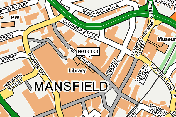 NG18 1RS map - OS OpenMap – Local (Ordnance Survey) NG18 1RS map - OS OpenMap – Local (Ordnance Survey)