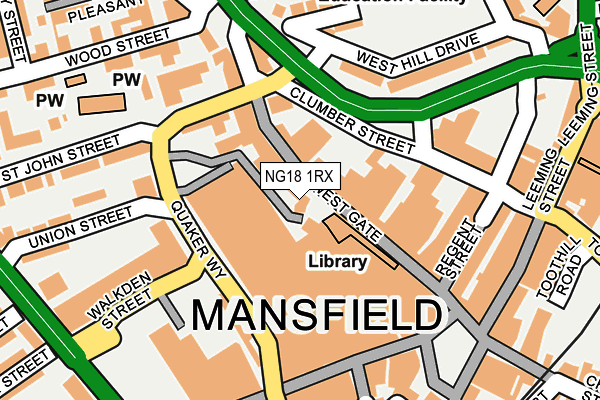 NG18 1RX map - OS OpenMap – Local (Ordnance Survey) NG18 1RX map - OS OpenMap – Local (Ordnance Survey)