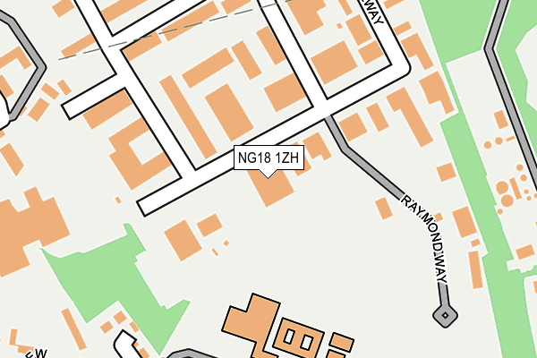 NG18 1ZH map - OS OpenMap – Local (Ordnance Survey) NG18 1ZH map - OS OpenMap – Local (Ordnance Survey)
