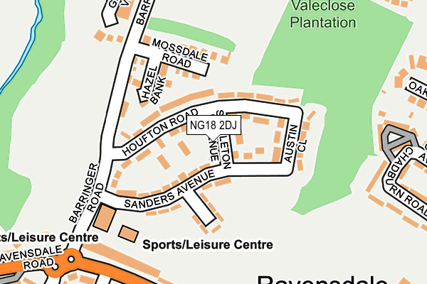 NG18 2DJ map - OS OpenMap – Local (Ordnance Survey) NG18 2DJ map - OS OpenMap – Local (Ordnance Survey)
