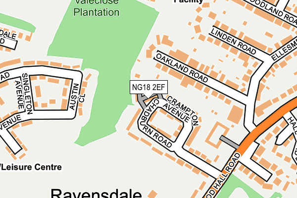 NG18 2EF map - OS OpenMap – Local (Ordnance Survey) NG18 2EF map - OS OpenMap – Local (Ordnance Survey)