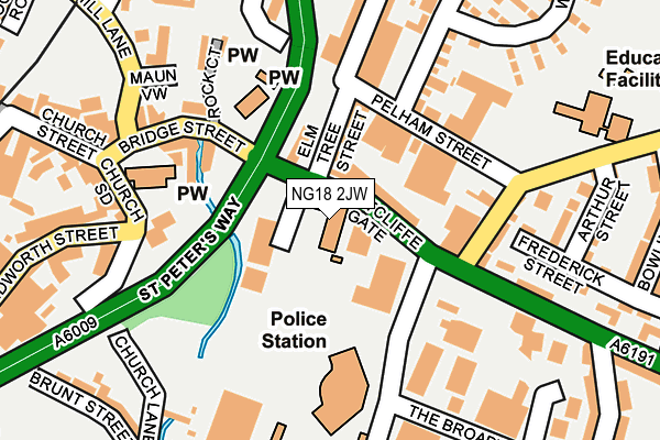 NG18 2JW map - OS OpenMap – Local (Ordnance Survey) NG18 2JW map - OS OpenMap – Local (Ordnance Survey)