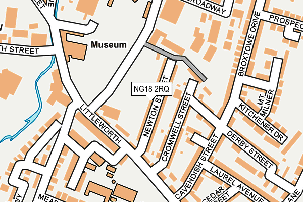 NG18 2RQ map - OS OpenMap – Local (Ordnance Survey) NG18 2RQ map - OS OpenMap – Local (Ordnance Survey)