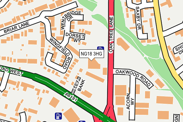NG18 3HG map - OS OpenMap – Local (Ordnance Survey) NG18 3HG map - OS OpenMap – Local (Ordnance Survey)