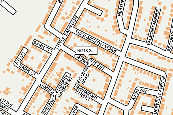 NG18 3JL map - OS OpenMap – Local (Ordnance Survey) NG18 3JL map - OS OpenMap – Local (Ordnance Survey)