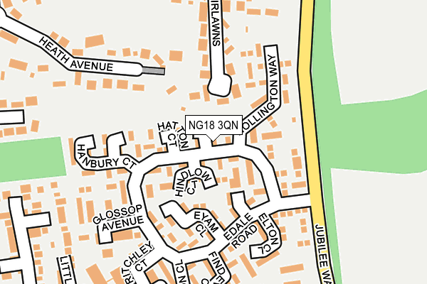 NG18 3QN map - OS OpenMap – Local (Ordnance Survey) NG18 3QN map - OS OpenMap – Local (Ordnance Survey)