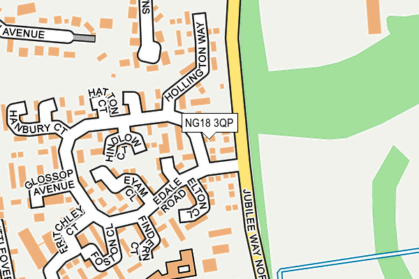 NG18 3QP map - OS OpenMap – Local (Ordnance Survey) NG18 3QP map - OS OpenMap – Local (Ordnance Survey)