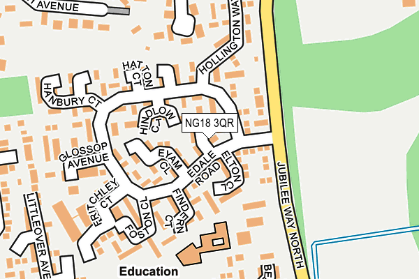 NG18 3QR map - OS OpenMap – Local (Ordnance Survey) NG18 3QR map - OS OpenMap – Local (Ordnance Survey)